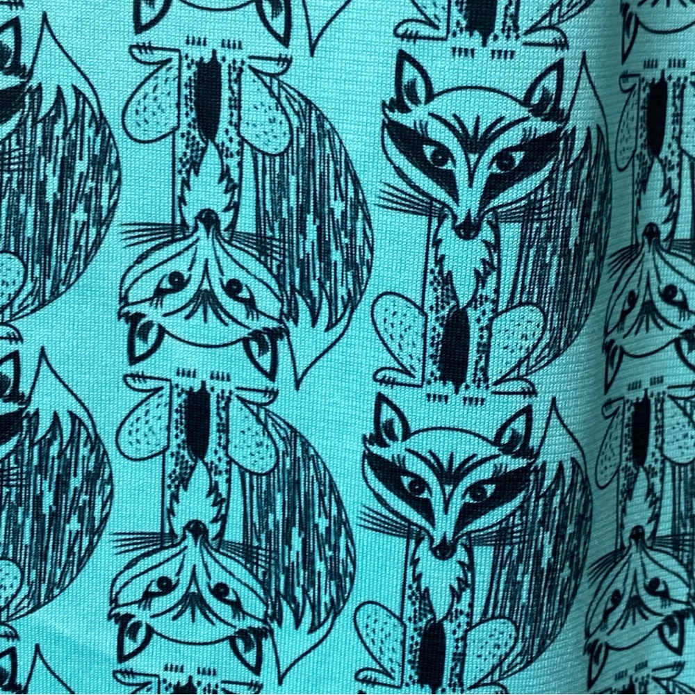 Patterned Teal Long Sleeve Top - Picture 7 of 12